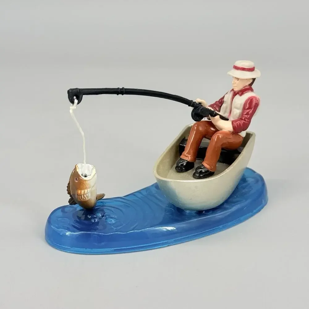DecoPac Vintage 2002 Cake Topper Fisherman Magnetic Fish 2.75